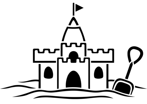 Sand Castle Coloring Page